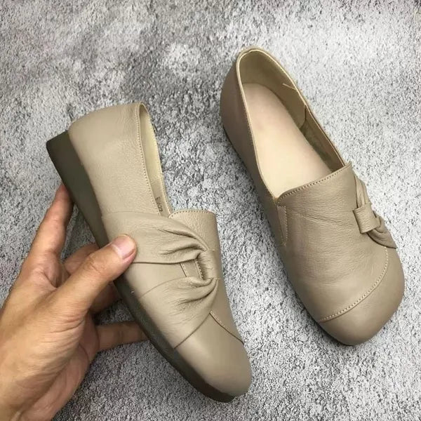 Levoire | Chaussures En Cuir Douces Et Antidérapantes Pour Femmes Gris