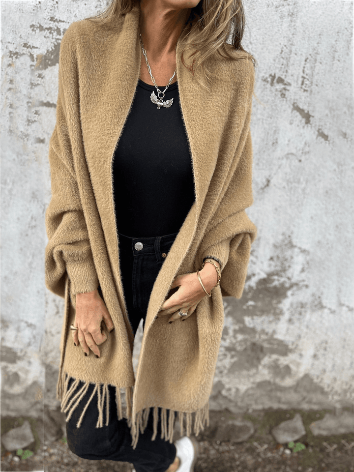 Levoire | Pull enroulé plus long pour femmes Pullover Jumper Gilet Braun