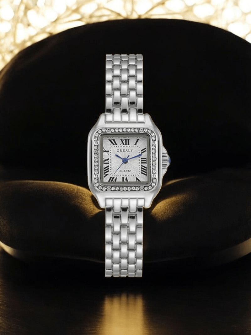 Levoire | Montre élégante pour dames Design classique & luxe Argent avec des pierres