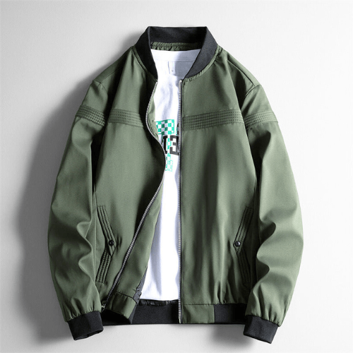 Levoire | Veste homme bomber homme élégant et tendance idéale pour le printemps et l'automne Vert