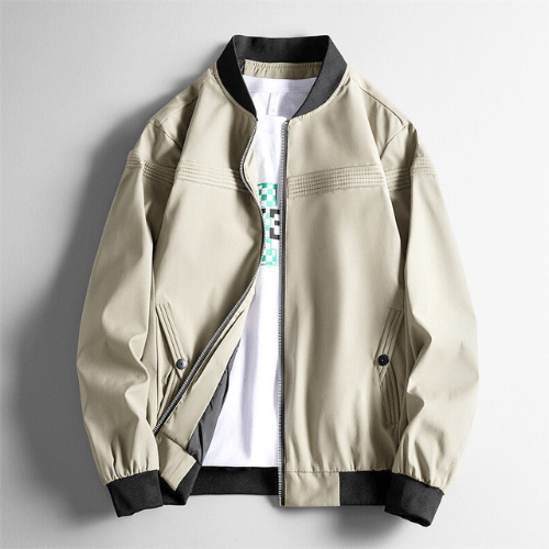 Levoire | Veste homme bomber homme élégant et tendance idéale pour le printemps et l'automne Khaki