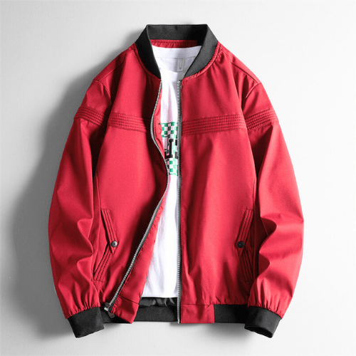 Levoire | Veste homme bomber homme élégant et tendance idéale pour le printemps et l'automne Rot