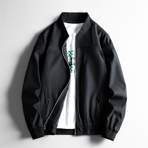 Levoire | Veste homme bomber homme élégant et tendance idéale pour le printemps et l'automne Noir