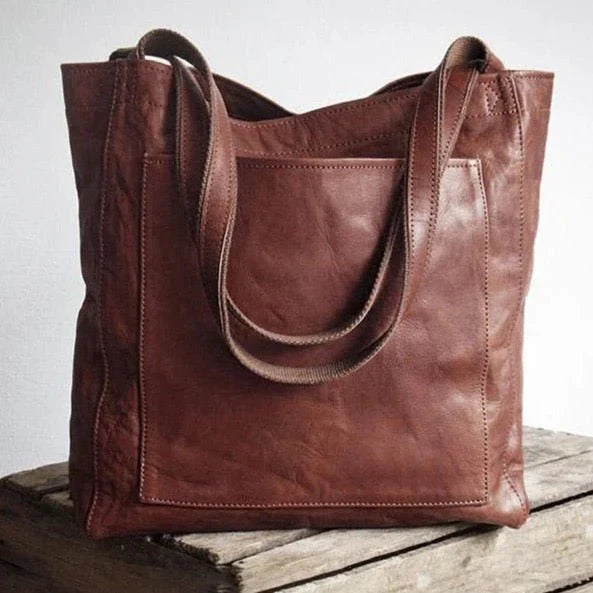 Levoire | Sac à main en cuir élégant Marron foncé