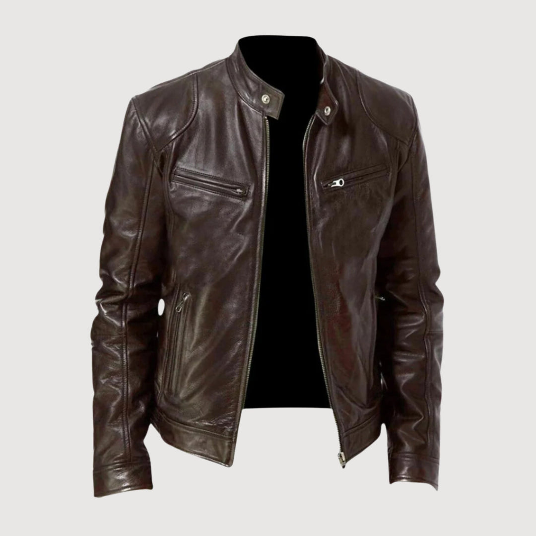 Levoire | Veste en cuir premium Braun