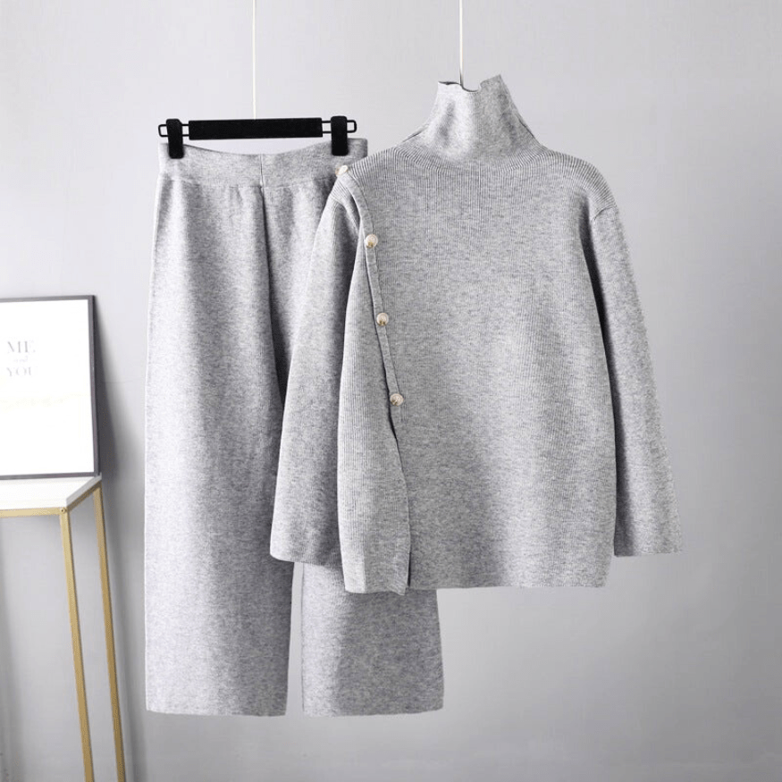 Levoire | Pull Femme Rayé Sweatshirt Automne Chaud Gris Taille unique (S-L)