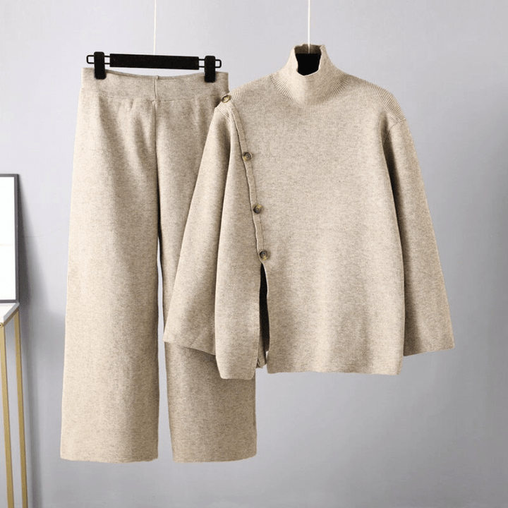 Levoire | Pull Femme Rayé Sweatshirt Automne Chaud Beige Taille unique (S-L)