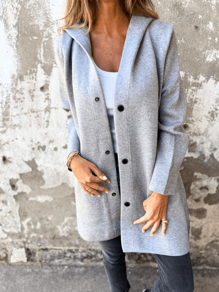 Levoire | Veste Cuir Femme Imperméable Élégante Gris