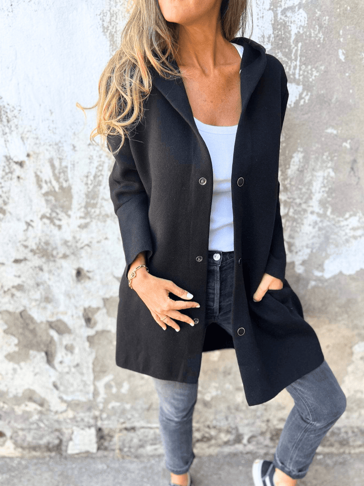 Levoire | Veste Cuir Femme Imperméable Élégante Noir
