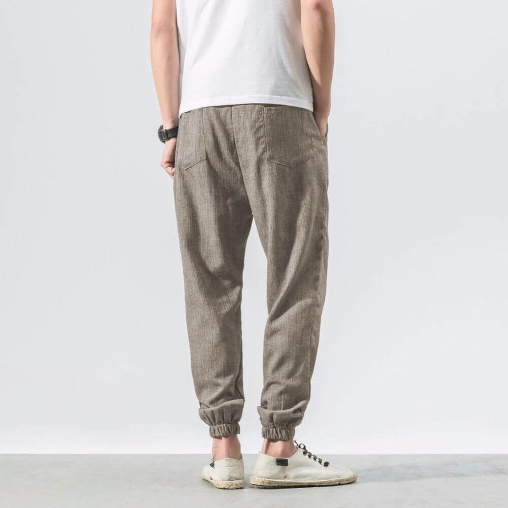 Levoire | Pantalon Pour Homme Léger En Coton Et Lin Doux, Respirant Et Élégant