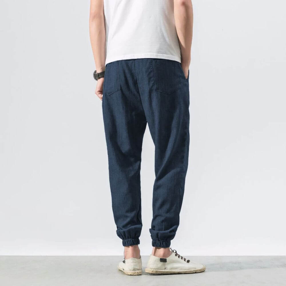 Levoire | Pantalon Pour Homme Léger En Coton Et Lin Doux, Respirant Et Élégant