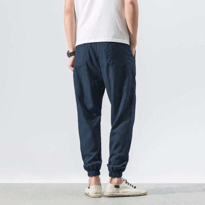 Levoire | Pantalon Pour Homme Léger En Coton Et Lin Doux, Respirant Et Élégant