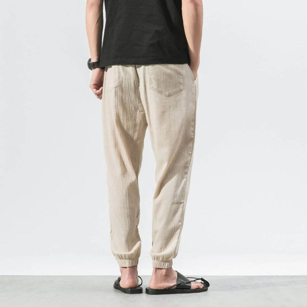 Levoire | Pantalon Pour Homme Léger En Coton Et Lin Doux, Respirant Et Élégant