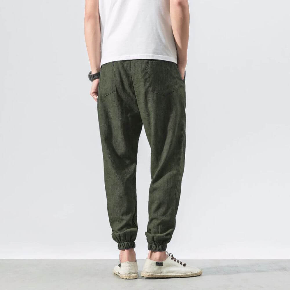 Levoire | Pantalon Pour Homme Léger En Coton Et Lin Doux, Respirant Et Élégant