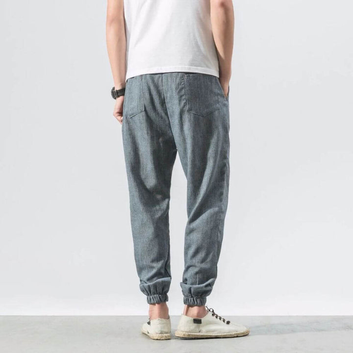 Levoire | Pantalon Pour Homme Léger En Coton Et Lin Doux, Respirant Et Élégant