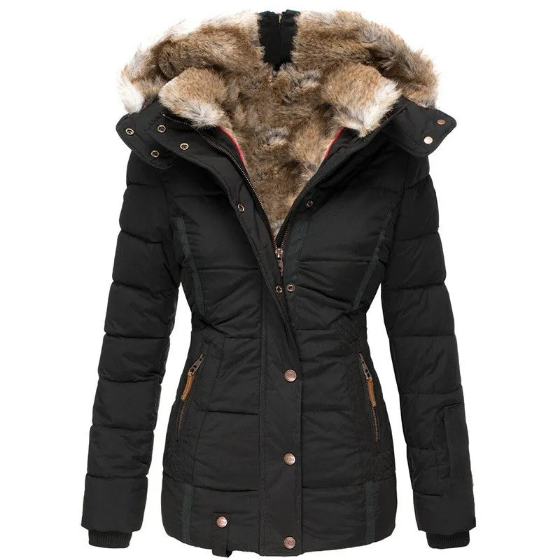 Veste d'hiver chic et polyvalente Noir