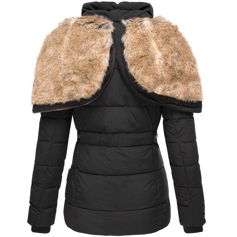 Levoire | Manteau À Capuche À Manches Longues En Fourrure Avec Fermeture Éclair