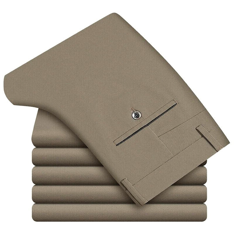 Levoire | Pantalon homme en coton Pantalon homme Pantalon stretch Confortable & Classique Olive Vert