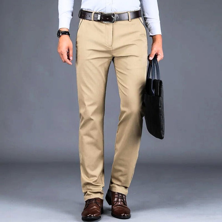 Levoire | Pantalon homme en coton Pantalon homme Pantalon stretch Confortable & Classique Khaki