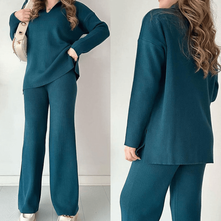 Levoire | Ensemble Pantalon T-shirt Femme Manches Longues Confort Vert
