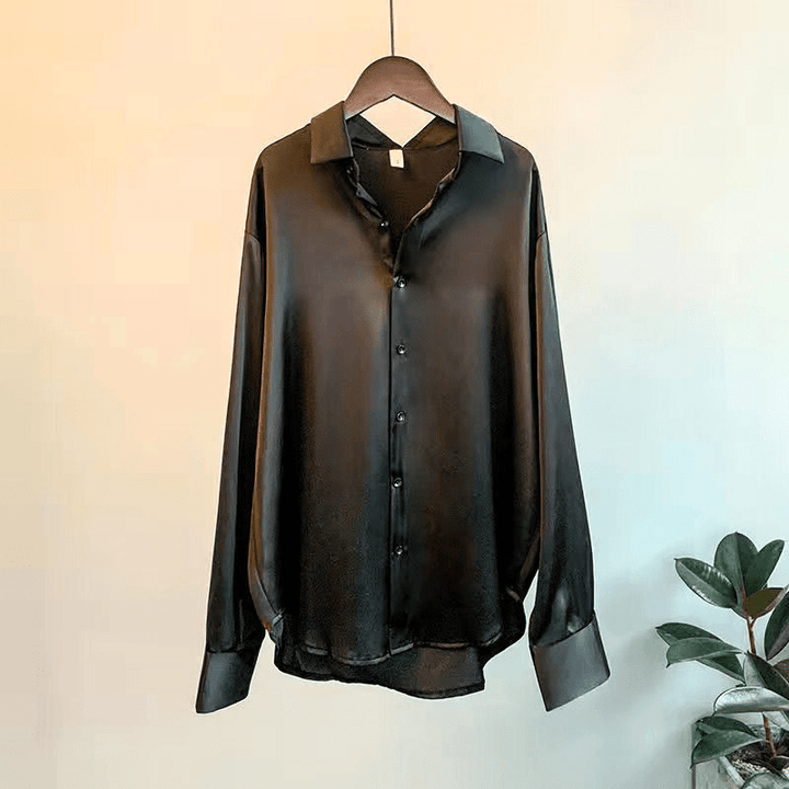 Levoire | Chemisier Femme Blouse de Luxe en Soie Élégante & Tendance Noir