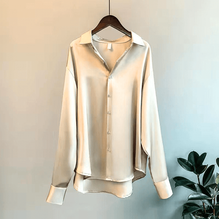 Levoire | Chemisier Femme Blouse de Luxe en Soie Élégante & Tendance Beige