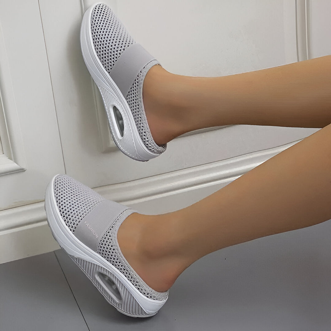 Levoire | Sandales Orthopédiques À Talons Compensés Gris