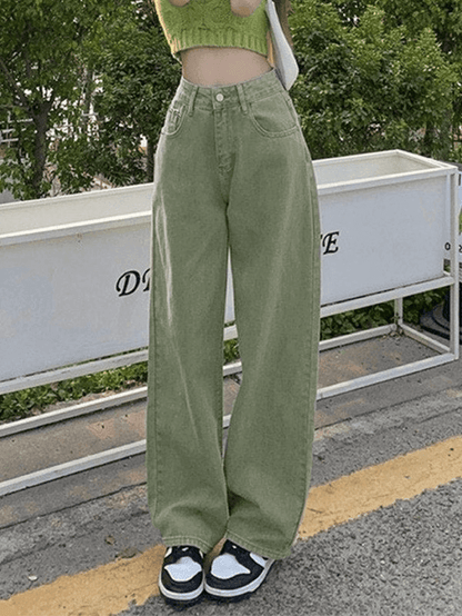 Levoire | Helle Lavage Baggy Boyfriend Jeans Vert