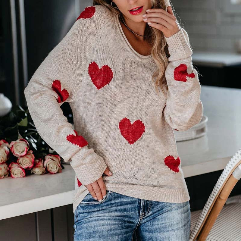 Levoire | En Tricot À Motif Cœur