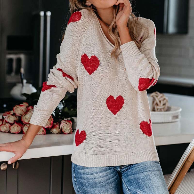 Levoire | En Tricot À Motif Cœur