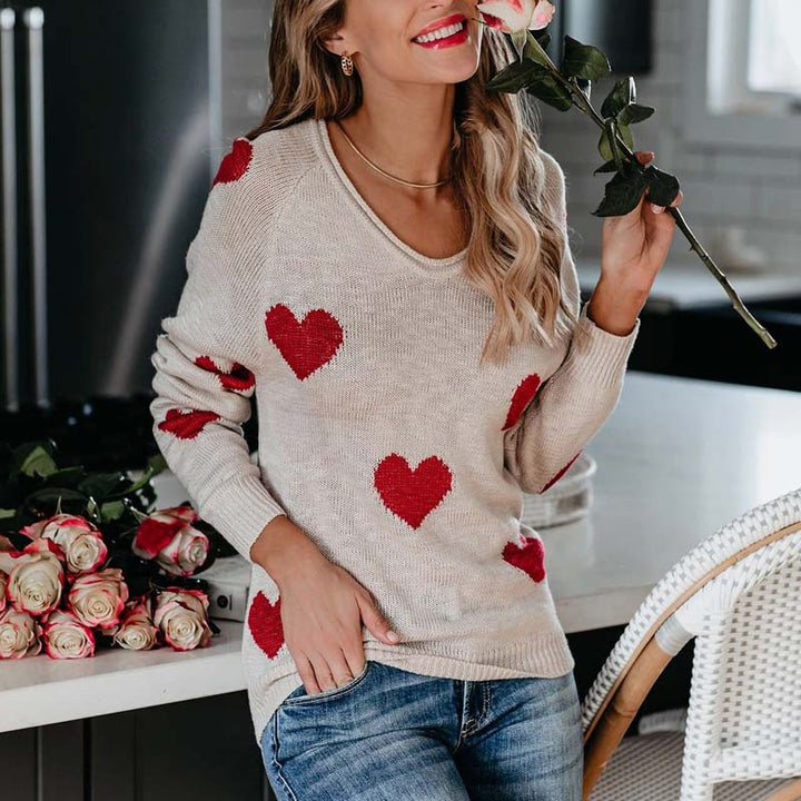 Levoire | En Tricot À Motif Cœur
