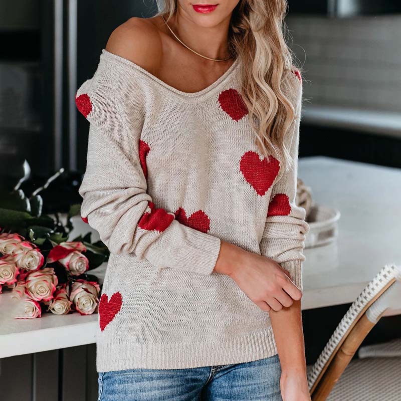 Levoire | En Tricot À Motif Cœur