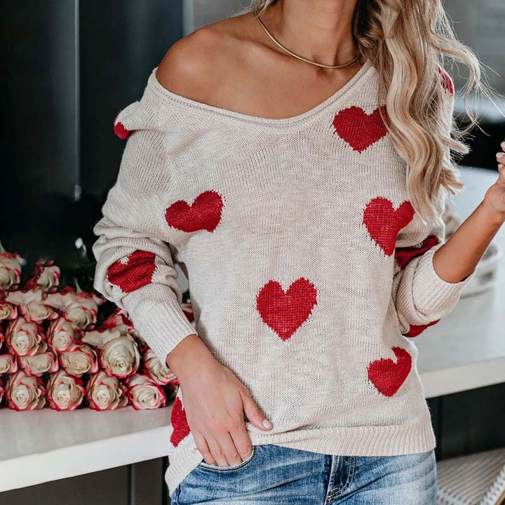 Levoire | En Tricot À Motif Cœur