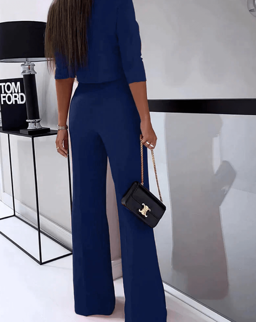 Levoire | Ensemble 2 pièces pour femmes Pantalon droit taille haute