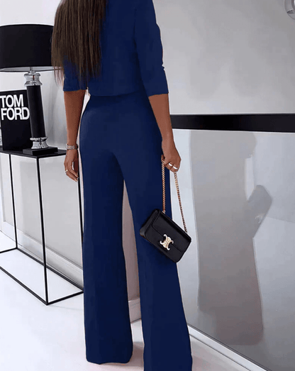 Levoire | Ensemble 2 pièces pour femmes Pantalon droit taille haute