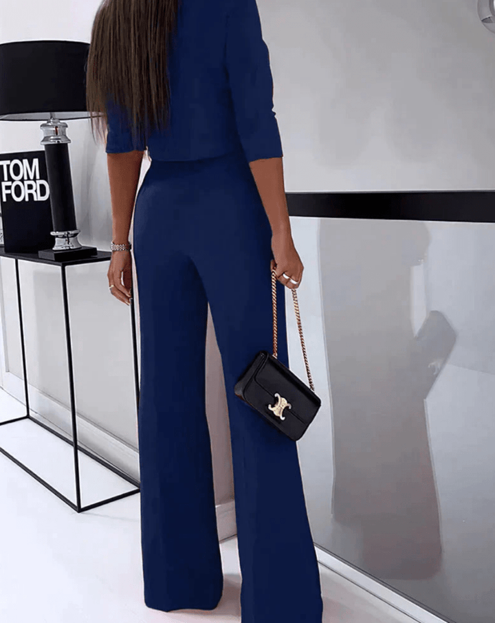 Levoire | Ensemble 2 pièces pour femmes Pantalon droit taille haute