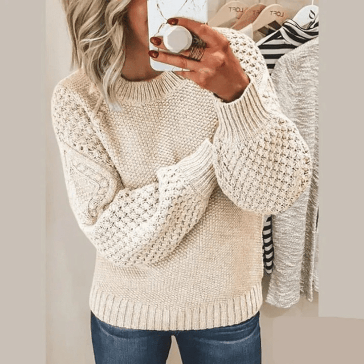 Levoire | Pulls pour femmes tendance et classiques avec douceur luxueuse, élégant et stylé Beige