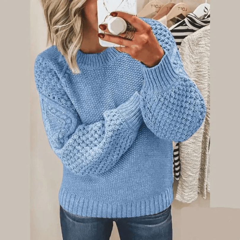 Levoire | Pulls pour femmes tendance et classiques avec douceur luxueuse, élégant et stylé Bleu ciel