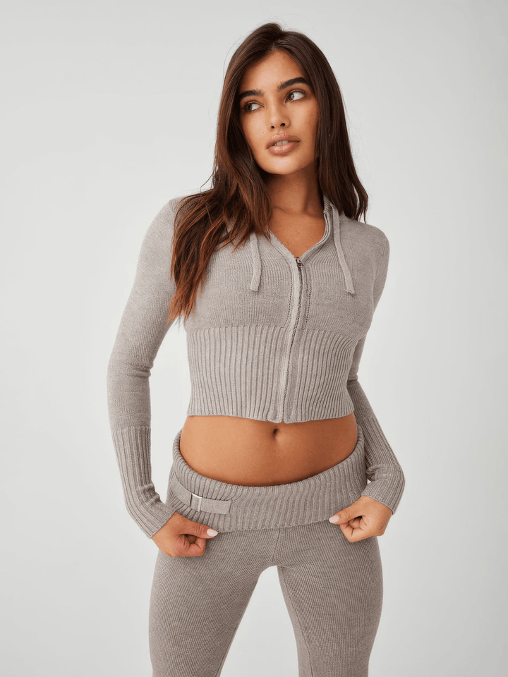 Levoire | Ensemble Pull Court Legging Doux Gris