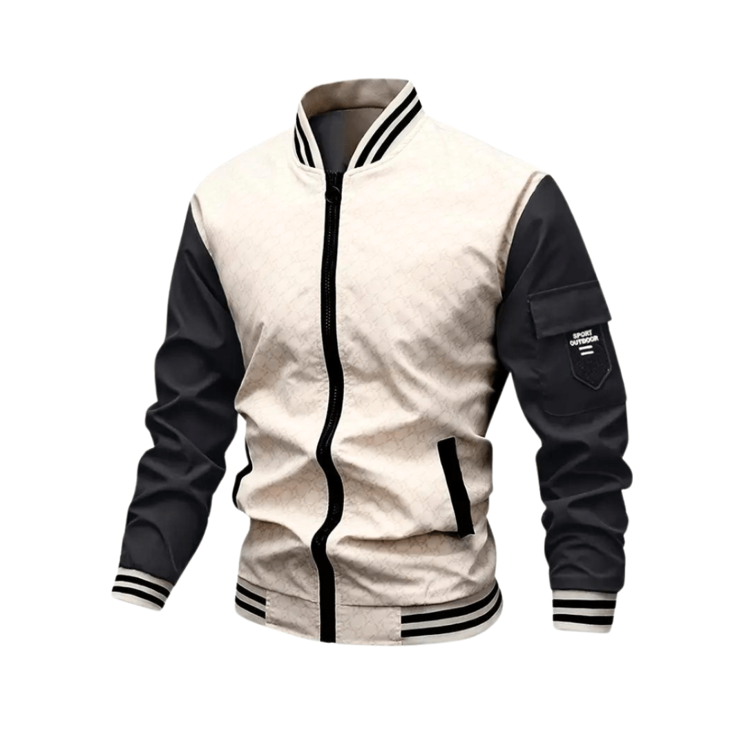 Levoire | Veste hommes classique bomber pour hommes confortable et durable Beige