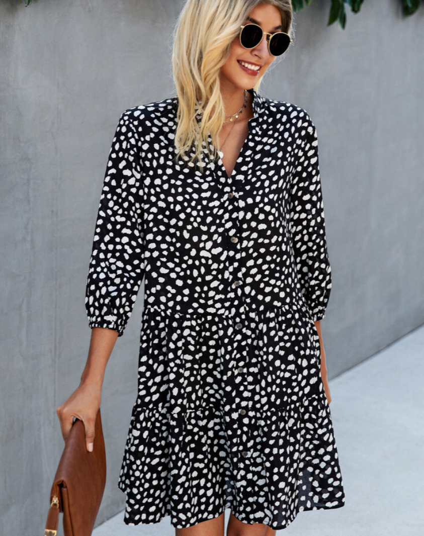 Levoire | Robe D'Été Décontractée Avec Fermeture À Boutons