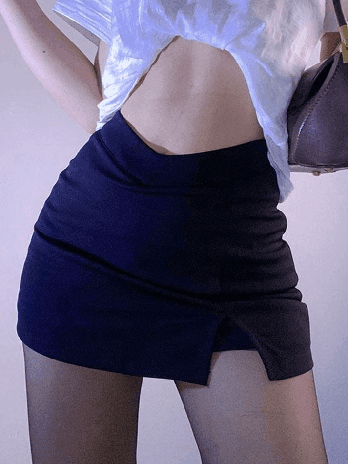 Levoire | Doublure Détail Fente Jupe Cargo Mini