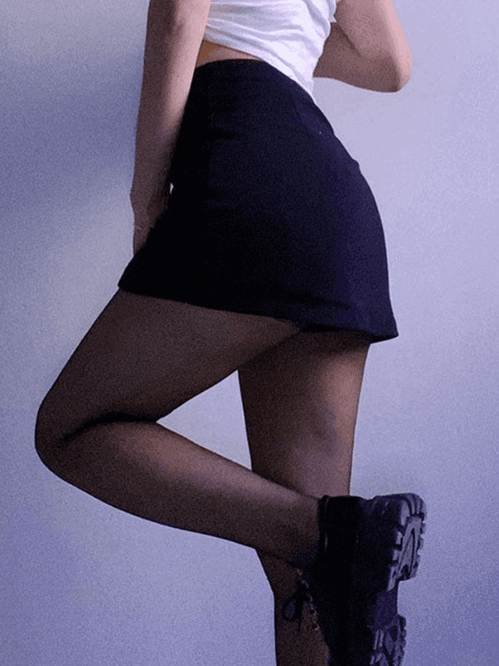 Levoire | Doublure Détail Fente Mini-Jupe