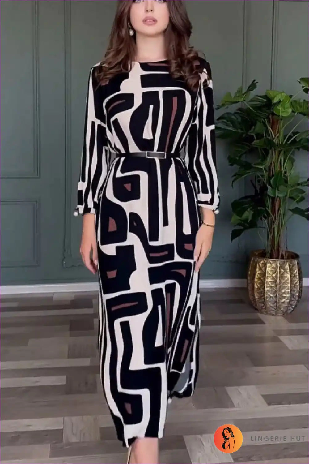 Levoire | Robe Maxime Abstraction Élégante - Style Charmant Zèbre