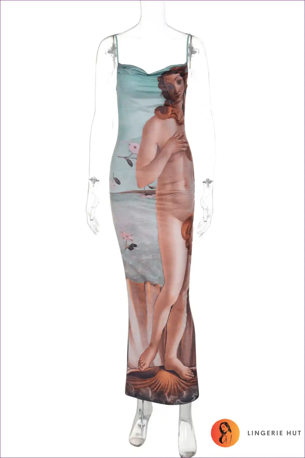 Levoire | Silhouette Artistique Bodycon Maxi Robe - Élégance Éthérée Moni