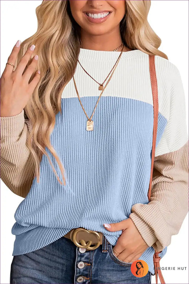 Levoire | Blush Ombre Rippivetokku - Confortable élégance pour chaque saison Bleu