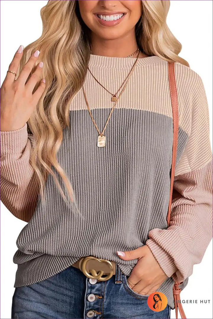 Levoire | Blush Ombre Rippivetokku - Confortable élégance pour chaque saison Gris