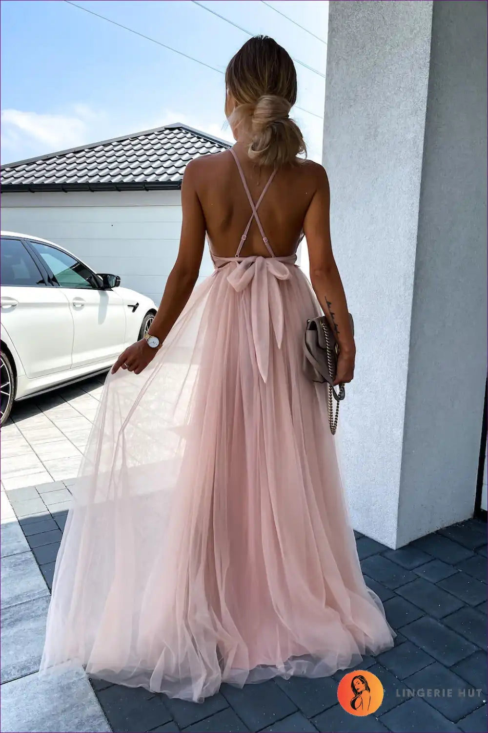 Levoire | Pêche Rose Foncé Maxi Robe - Élégance Intemporelle