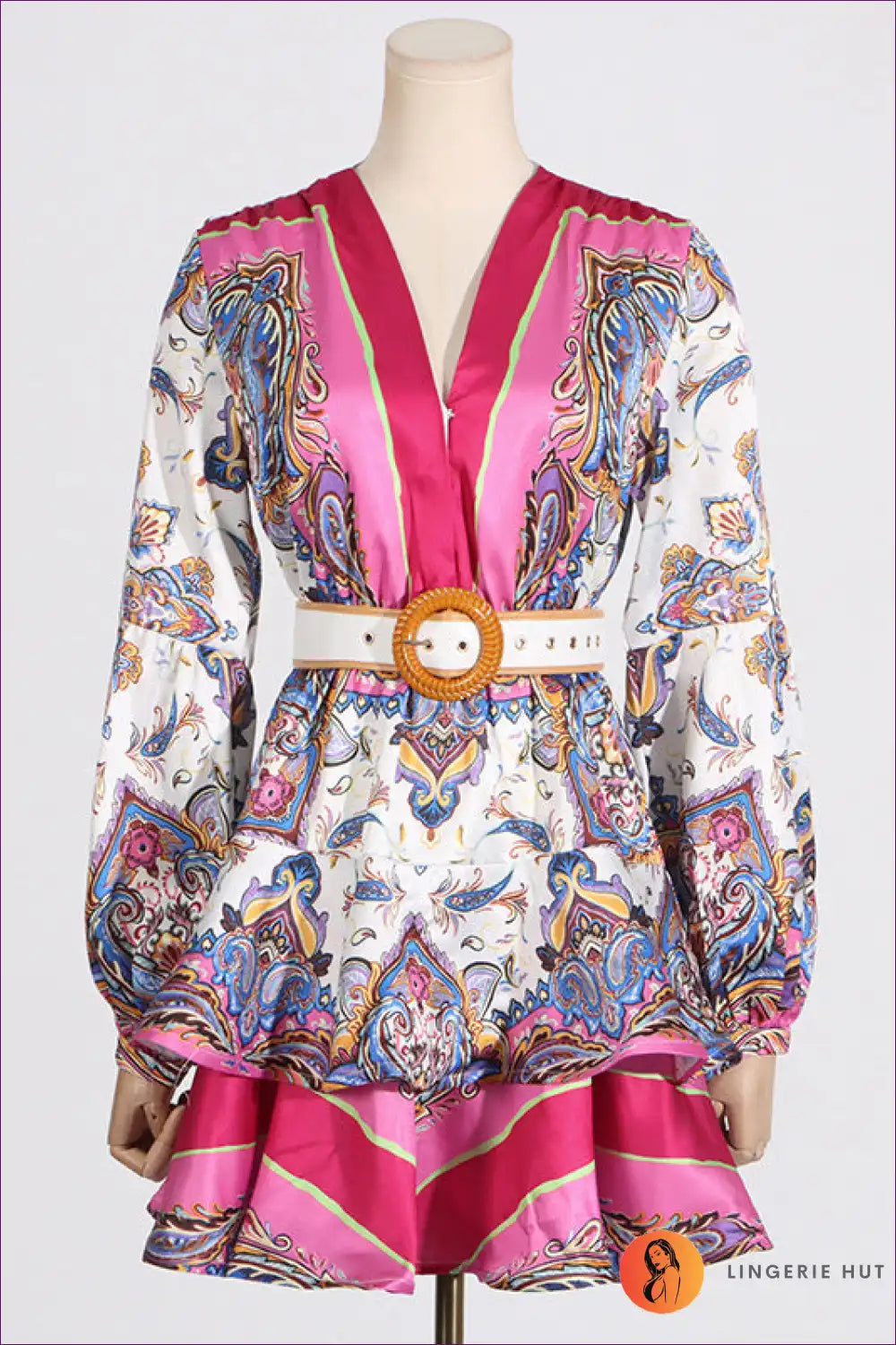 Levoire | Robe volante paisley bohème – Élégance estivale Rot