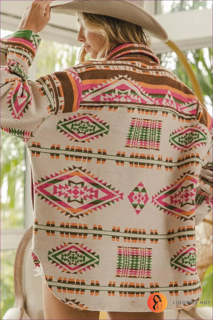 Levoire | Pull-over à imprimé aztèque boho – Décontracté & Vivant